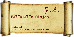 Fábián Alajos névjegykártya