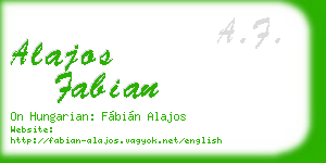alajos fabian business card